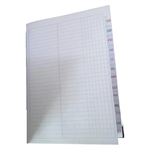 Fihrist Ticari 28li 20x28 Siyah Cilt Bezli 1 Adet Artlantis Ticari Firhist Siyah 20x28 - Görsel 3