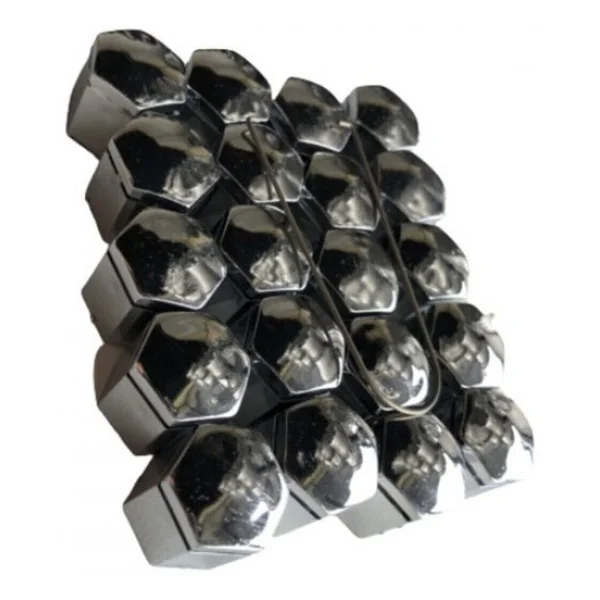 Bijon Kapağı Krom Efekt 17''mm Uyumlu 20li Set - Görsel 2