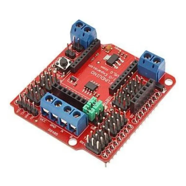 Arduino Xbee Sensör Bağlantı Kartı Kırmızı Siyah - Görsel 2