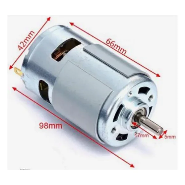 Rs 775 Dc Motor Rulmanlı 12-36 Volt 6000 Rpm Şarjlı Matkap - Cnc Motoru - Görsel 3
