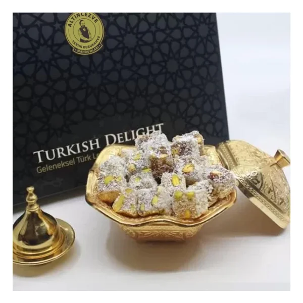 Altıncezve Orhan Efendi Çifte Kavrulmuş Antep Fıstıklı Hindistan Cevizli Lokum 400 G - Görsel 3