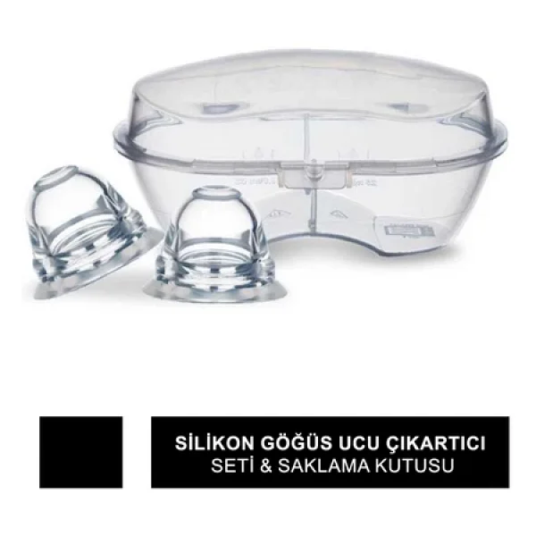 Mamajoo Silikon Göğüs Ucu Çıkarıcı Seti & Saklama Kutusu - Görsel 3