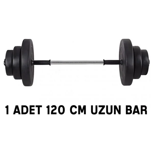 Ecg Spor 22 Kg Halter Seti - Deadlift Squat Biceps Triceps Shoulder - Görsel 3