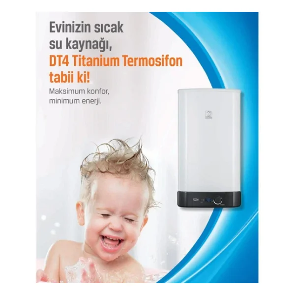 Demirdöküm Dt4 Titanium Digital 1800 W+1200 W 50 Lt Termosifon - Görsel 5