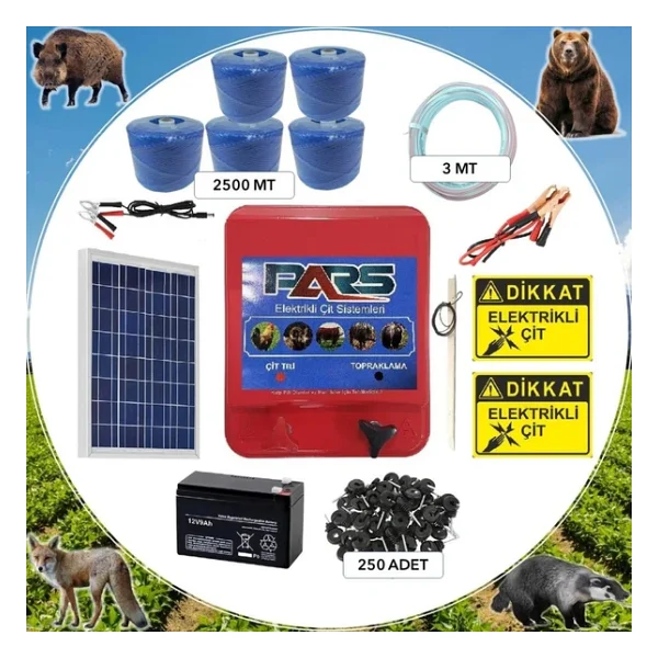 Pars Elektrikli Çit Ayı-Domuz Kovucu Maxi Set 2500 - Görsel 3