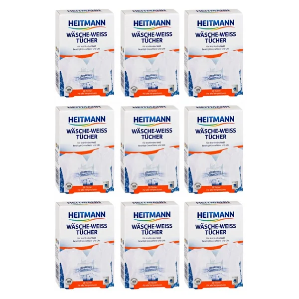 Heitmann Çamaşır Beyazlatıcı Mendili Pratik Kullanım X 9 Kutu - Görsel 3