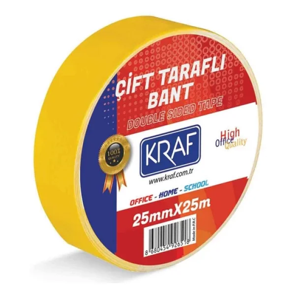 Kraf Çift Taraflı Bant 25mm X 25 Metre - Görsel 3