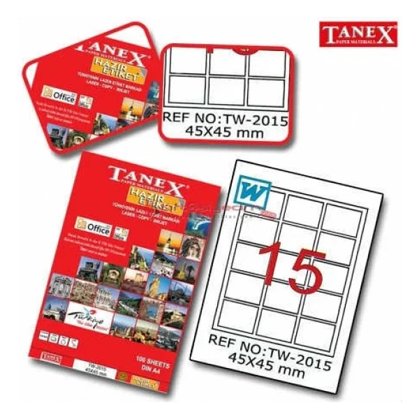 Tanex Tw-2015 45x45 Mm Lazer Etiket - Görsel 4