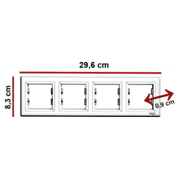 Schneider Eph5800471 Asfora Yatay Dörtlü Antrasit Priz Çerçevesi - Görsel 5