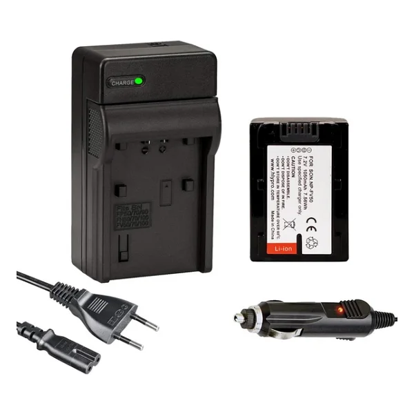 Cazipshop Sony Np-Fv50 Batarya(1050mah)+Şarj Aleti Cihazı Seti - Görsel 3