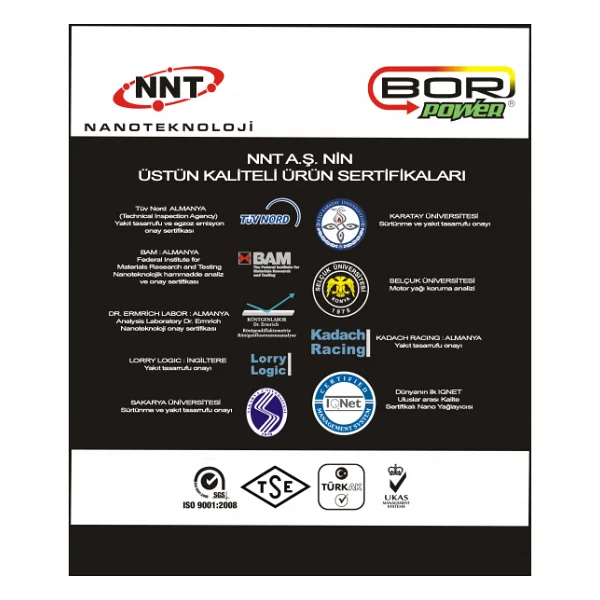Bor Power S-250 Gold Güçlendirilmiş Bor İçerikli Motor Yağ Katkısı - Nnt Bor Power - Görsel 7
