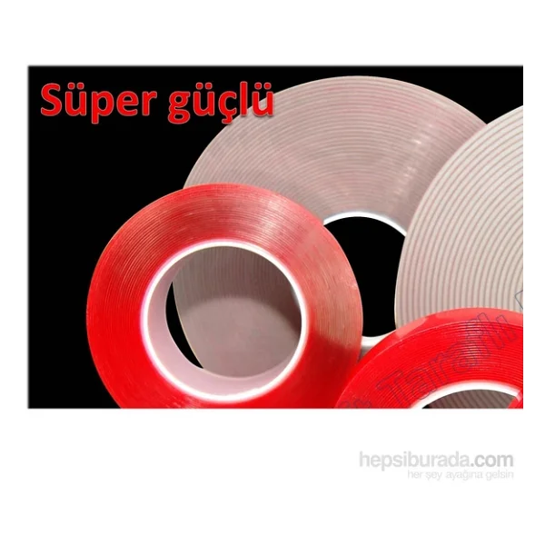 Şeffaf Çift Taraflı Bant 10 Mm X 5 Metre Süper Güçlü Montaj Bandı - Görsel 6
