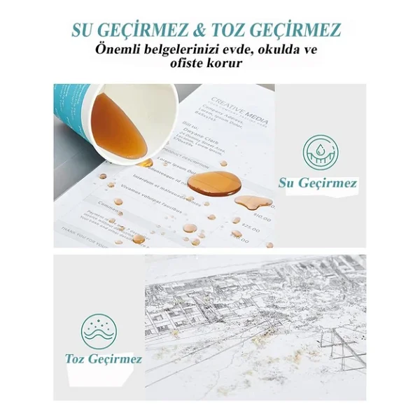 Poşet Dosya 25 Li A-4 Şeffaf Föy Dosya 1 Paket Artlantis Ofis Okul Kenarı Delikli Poşet Dosya 1 Paket - Görsel 9