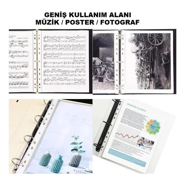 Poşet Dosya 50 Li A-4 Şeffaf Föy Dosya 1 Paket Artlantis Ofis Okul Kenarı Delikli Poşet Dosya 1 Paket - Görsel 6