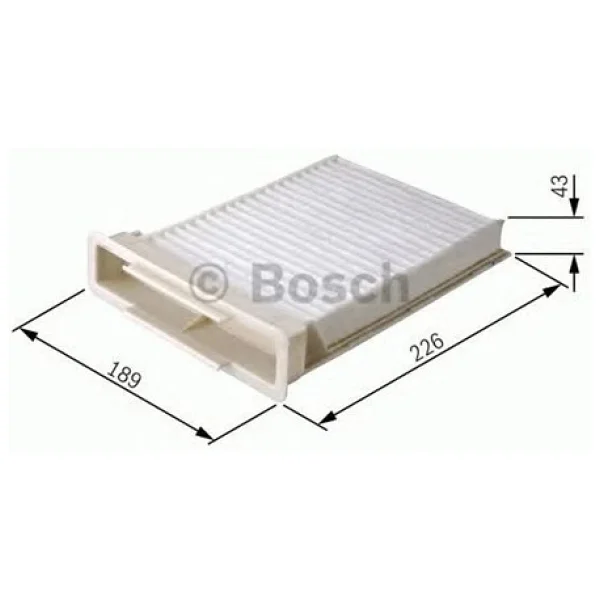 Bosch 1987432120 Polen Filtresi Clıo Iıı-Modus-Twng-Mıcra Iıı-Note-Sandero-Dustero 1.2 16v-1.4-16v-1.6-1.6 16v-1.5dcı - Görsel 3