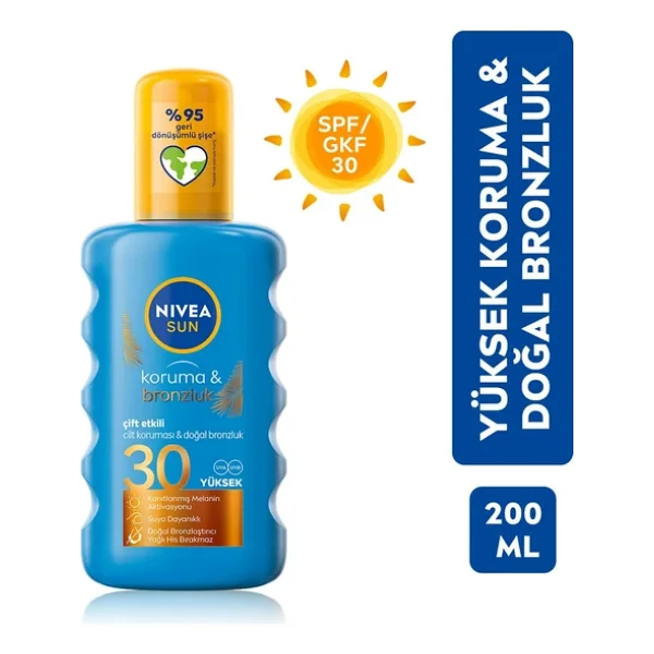 Nivea Sun Koruma Ve Bronzluk 200 Ml 30 Faktör Bronzlaştırıcı Yağ - Görsel 3