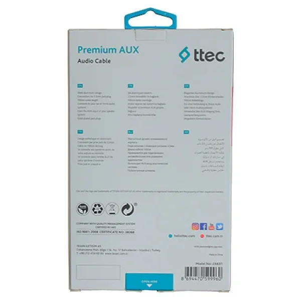 Ttec 2ak02 1 M 3.5mm Aux Ses Kablosu - Görsel 3