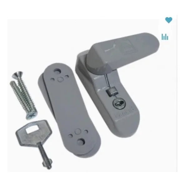 5 Adet Penkid Pvc Pencere Çocuk Emniyet Kilidi Anahtarlı Gri - Görsel 2