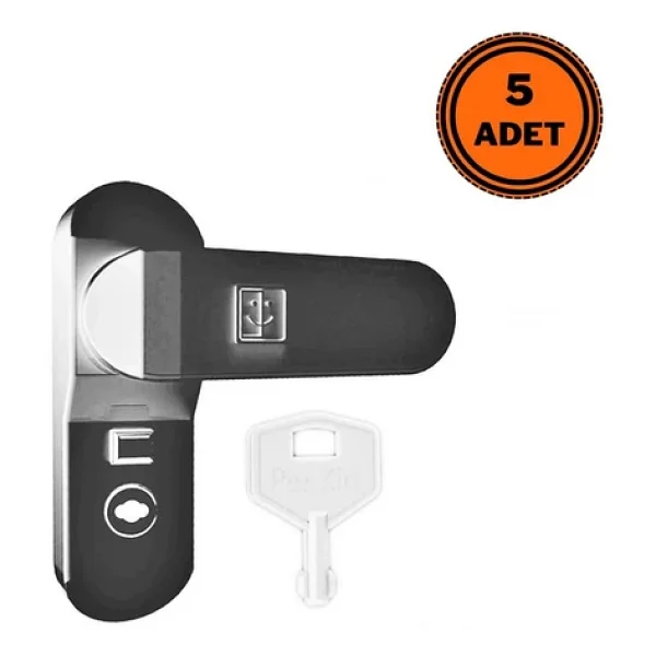 5 Adet Penkid Pvc Çocuk Emniyet Kilidi Anahtarlı Antrasit - Görsel 3
