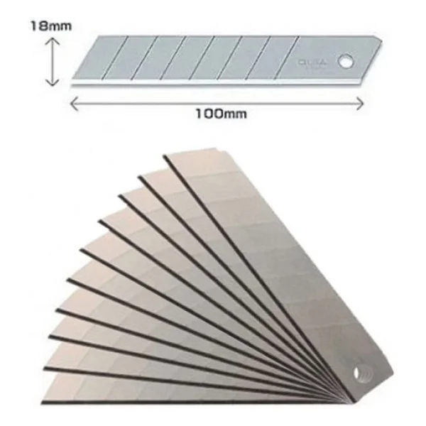 Maket Bıçağı Yedeği Ucu Kalın 18 Mm Bıçak 10 Adet - Görsel 4