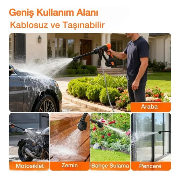 Kraft Hart Khppw-04 150 W 50 Bar Akülü Basınçlı Yıkama Makinesi - Görsel 5