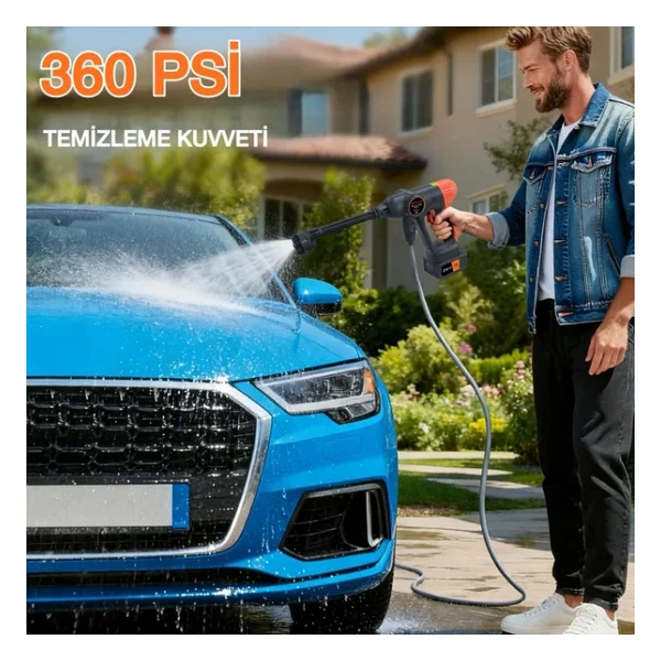 Kraft Hart Khppw-04 150 W 50 Bar Akülü Basınçlı Yıkama Makinesi - Görsel 6