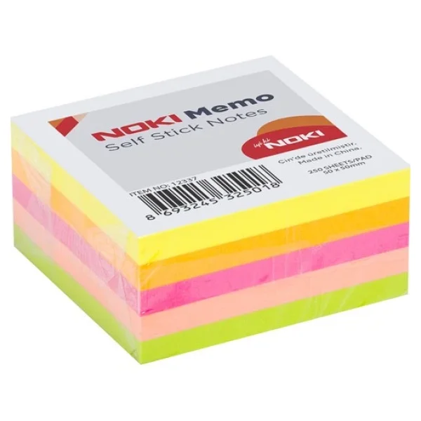 Noki Memo 50 X 50 Mm Neon Küp Yapışkanlı Not Kağıdı 250 Yaprak - Görsel 4