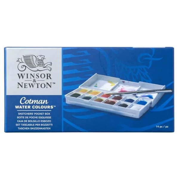 Winsor & Newton Cotman Sketchers Pocket Box 1/2 Tablet 12'li Sulu Boya - Görsel 5