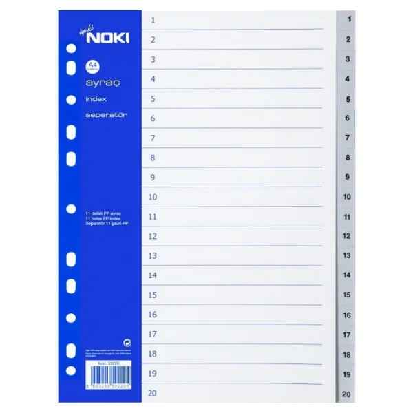 Noki 59220 1-20 Rakamlı Seperatör - Görsel 4