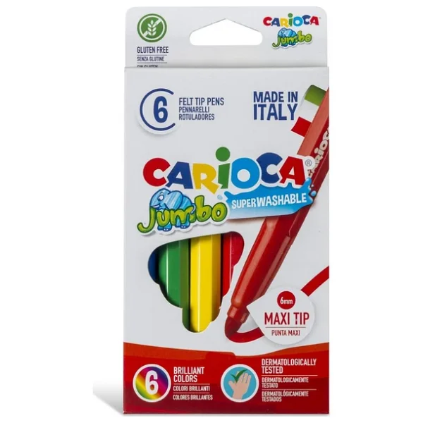 Carioca Jumbo Süper Yıkanabilir 6'lı Keçeli Kalem Seti - Görsel 7