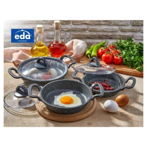 Eda Büyük Asya Zk-905 3'lü Granit Sahan Seti - Görsel 5