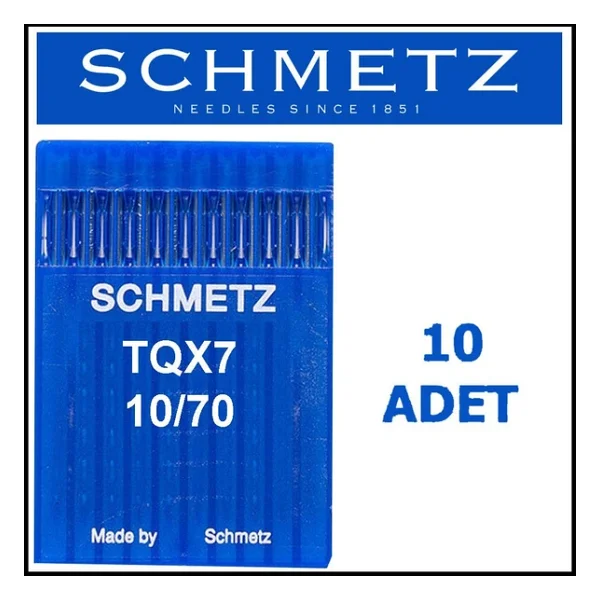 FDM Schmetz TQX7 Uzun Düğme Makinesi İğnesi 10/70 Numara