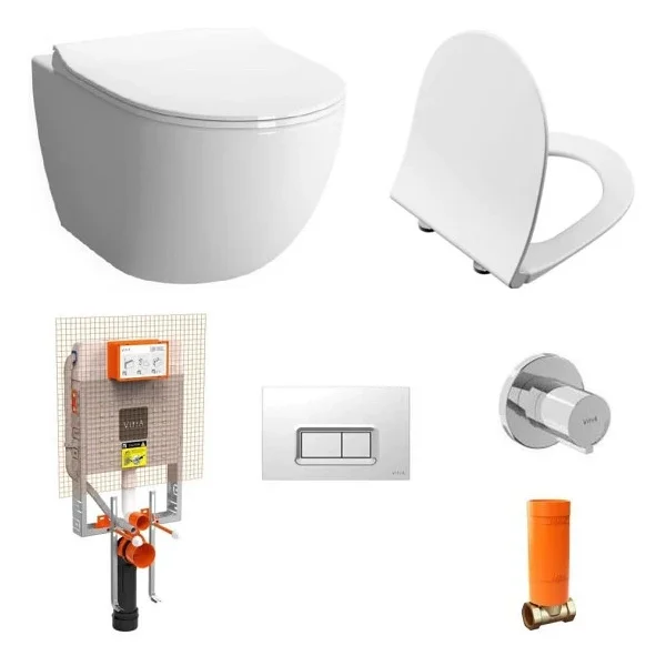 Vitra Sento Rim-Ex Asma Klozet + 800-1868 Gömme Rezervuar Seti - Görsel 3