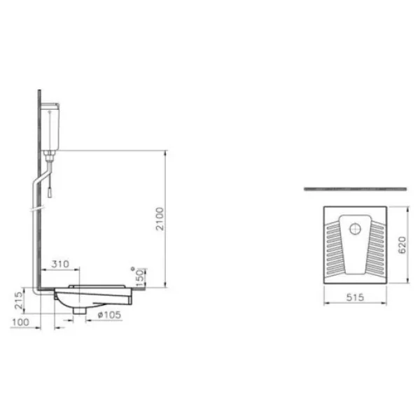 Vitra 5950l003-0054 Arkitekt Alaturka Tuvalet Taşı - Görsel 4