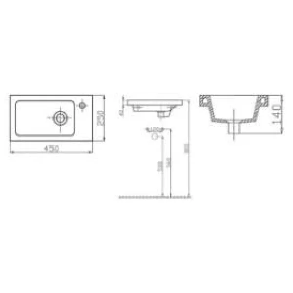 Alvit 25x45 Tezgah Üstü Lavabo - Görsel 6