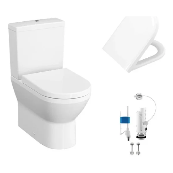 Vitra İntegra Kanalsız Rimex Klozet+Vitra Duroplas Yavaş Kapak+Vitra Basmalı İç Takım - Görsel 3