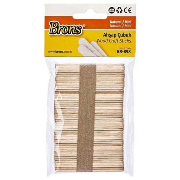 Brons Ahşap Çubuk Naturel Mini Ahşap Çubuk - Görsel 3