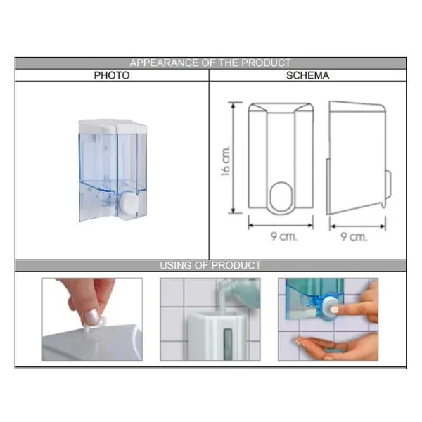 Vialli S2 500 Ml Sıvı Sabun Dispenseri - Görsel 7