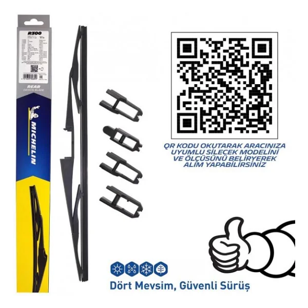 Michelin Rainforce Mcr300 300 Mm Universal Telli Hibrit Arka Silecek - Görsel 5