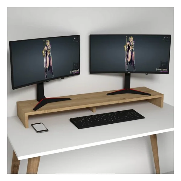 Emkawood Carry Monitör Yükseltici Soundbar Stand - Görsel 2