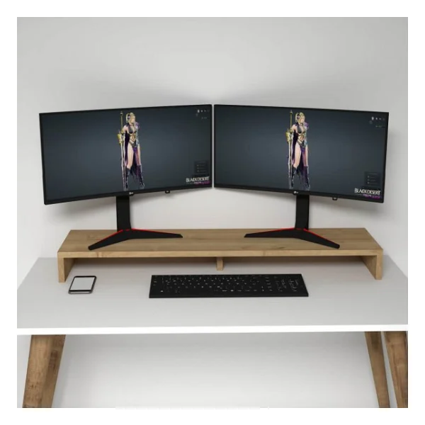 Emkawood Carry Monitör Yükseltici Soundbar Stand - Görsel 5