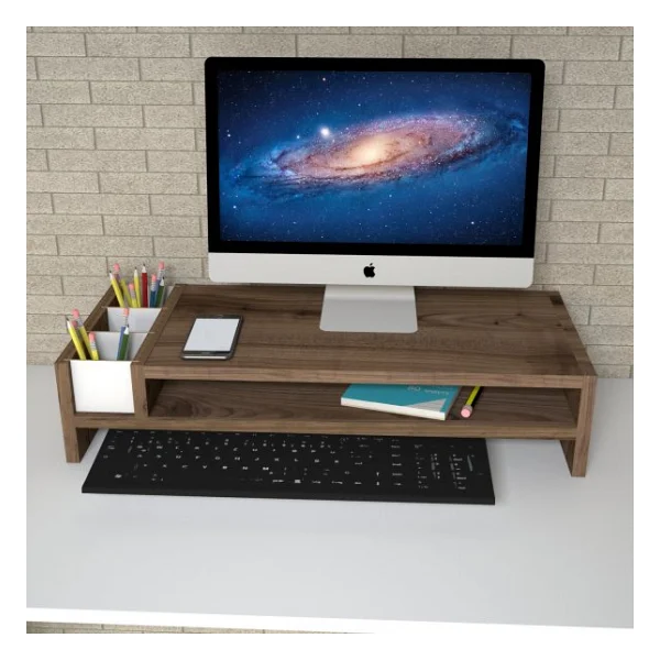 Emkawood Sally Çırağan Monitör Yükseltlci Laptop Standı - Görsel 3