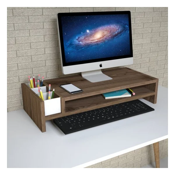 Emkawood Sally Çırağan Monitör Yükseltlci Laptop Standı - Görsel 5