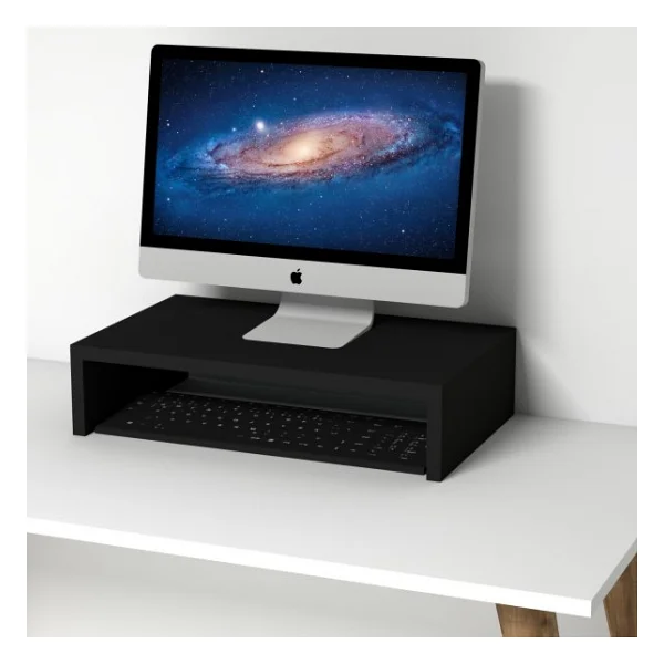 Emkawood Marry50 Siyah Monitör Yükseltici Laptop Standı - Görsel 5