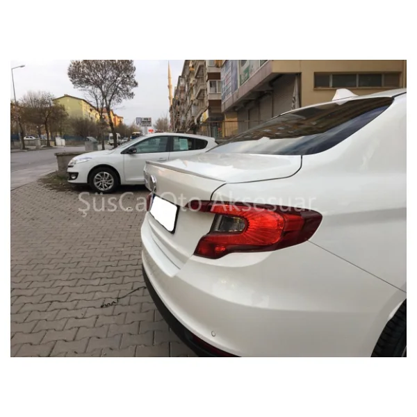 Fiat Egea Bagaj Üstü Slim Spoiler Parlak Beyaz - Görsel 3
