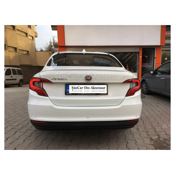 Fiat Egea Bagaj Üstü Slim Spoiler Parlak Beyaz - Görsel 7