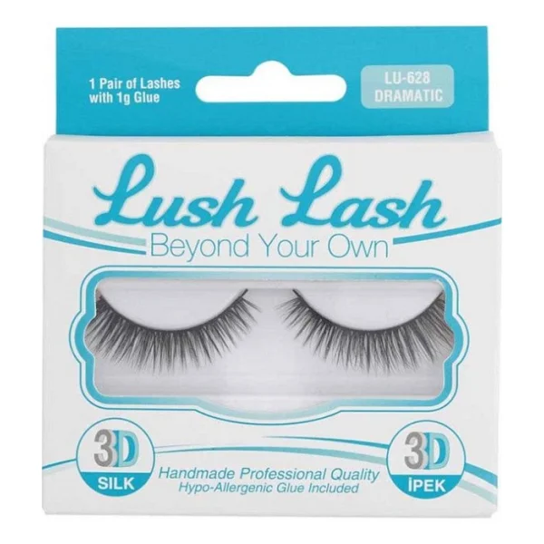 Lush Lash 3d Lu-628 Dramatic İpek Takma Kirpik - Görsel 2
