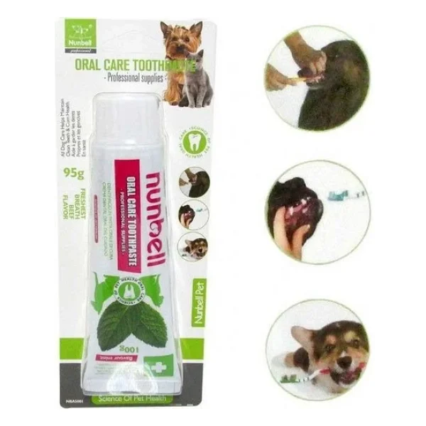 Nunbell Naneli 95 Gr Kedi Köpek Diş Macunu - Görsel 3
