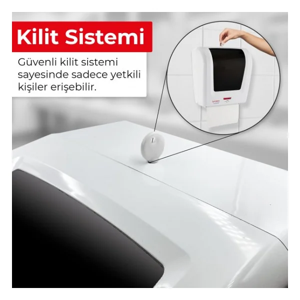 Mulpex Sensörlü Fotoselli Otomatik Kağıt Havlu Makinesi 21 Cm. Beyaz - Görsel 6