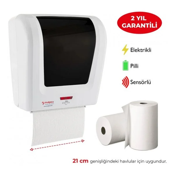 Mulpex Sensörlü Fotoselli Otomatik Kağıt Havlu Makinesi 21 Cm. Beyaz - Görsel 10